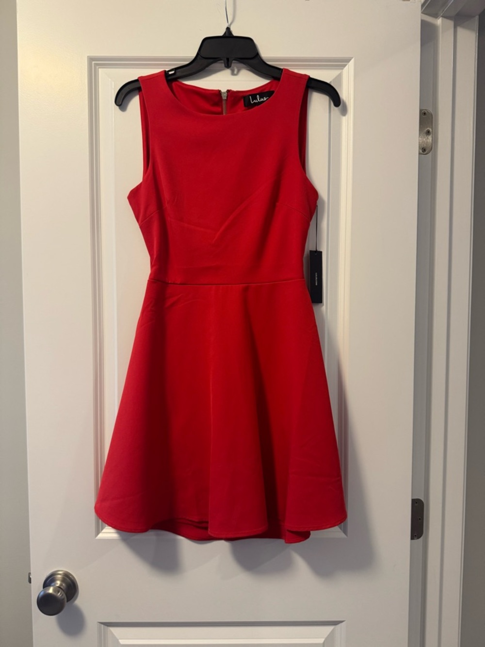 Lulu's Bold Red Crewneck Dress